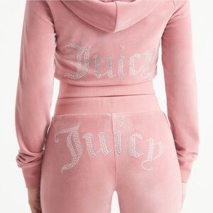 NEW! NWT JUICY COUTURE Velour OG Bling Tracksuit Set in Flamingo Pink  Medium